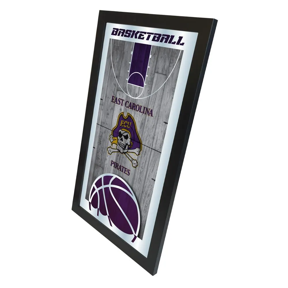 East Carolina Pirates HBS Basketball Framed Hanging Glass Wall Mirror (26"x15")