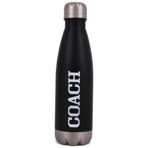 Elanze Designs COACH Basketball Black 17 ounce Stainless Steel Sports Water Bottle