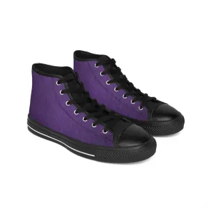 Faux Purple Silk Women's Classic Sneakers