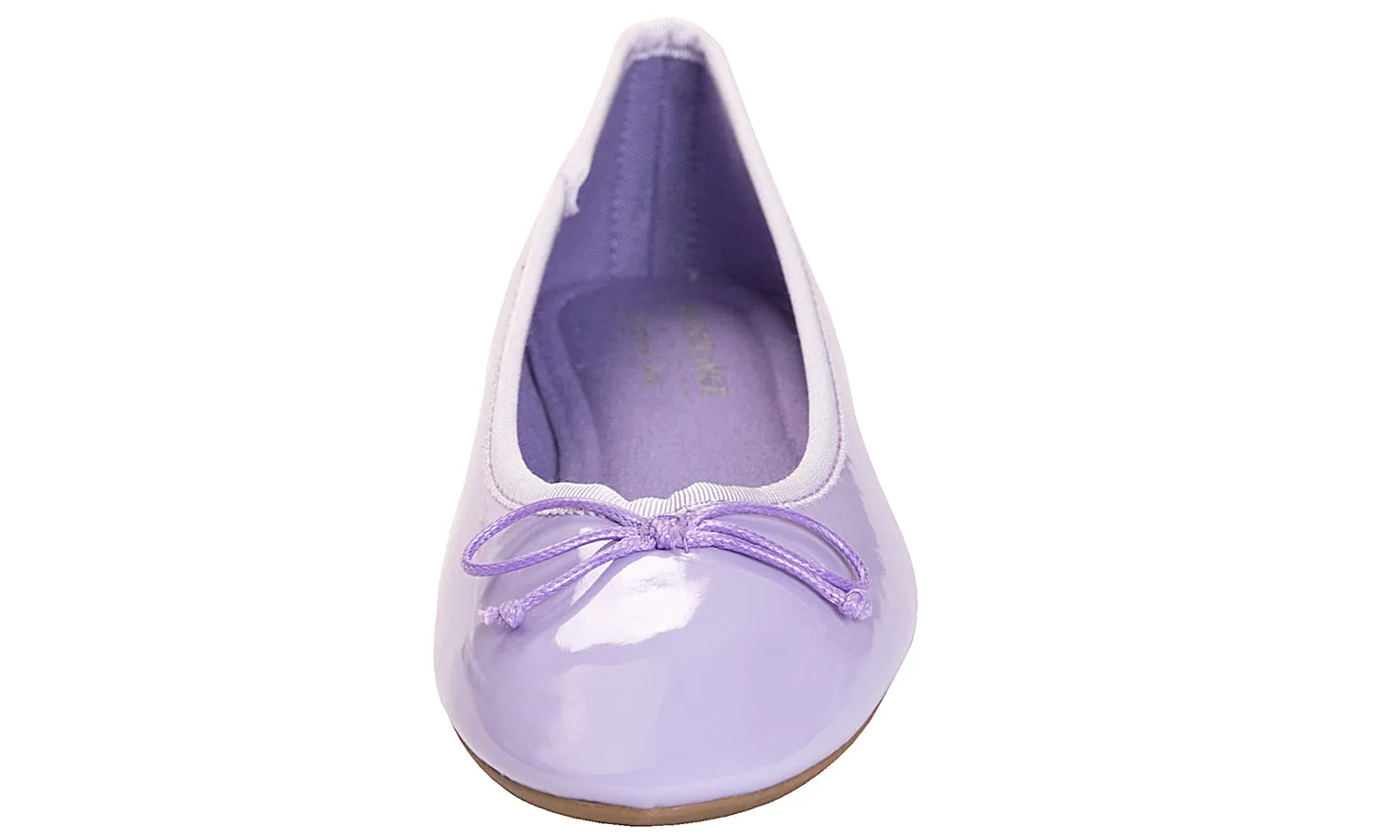 Feversole Women's Macaroon Lilac Memory Foam Cushion Insock Patent Ballet Flat