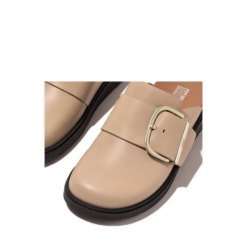 Gen-Ff Maxi-Buckle Leather Mules