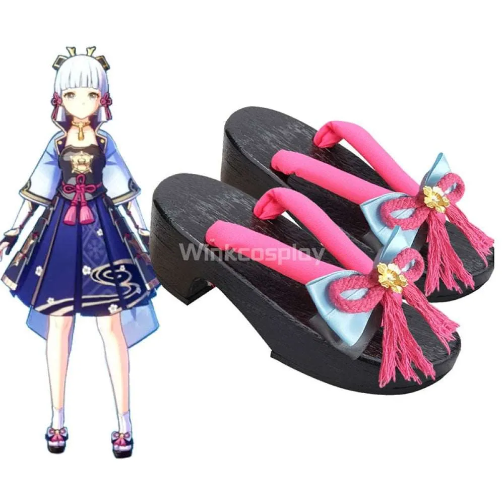 Genshin Impact Kamisato Ayaka Black Cosplay Shoes