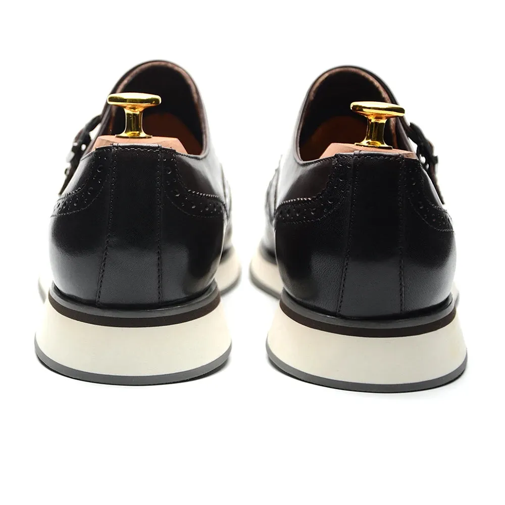 Genuine Leather Monk Strap Shoes