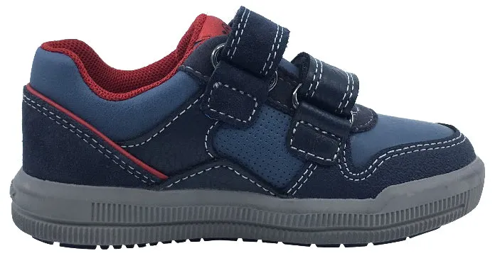 Geox Boy's J Arzach Sneaker Shoes, Navy/Red