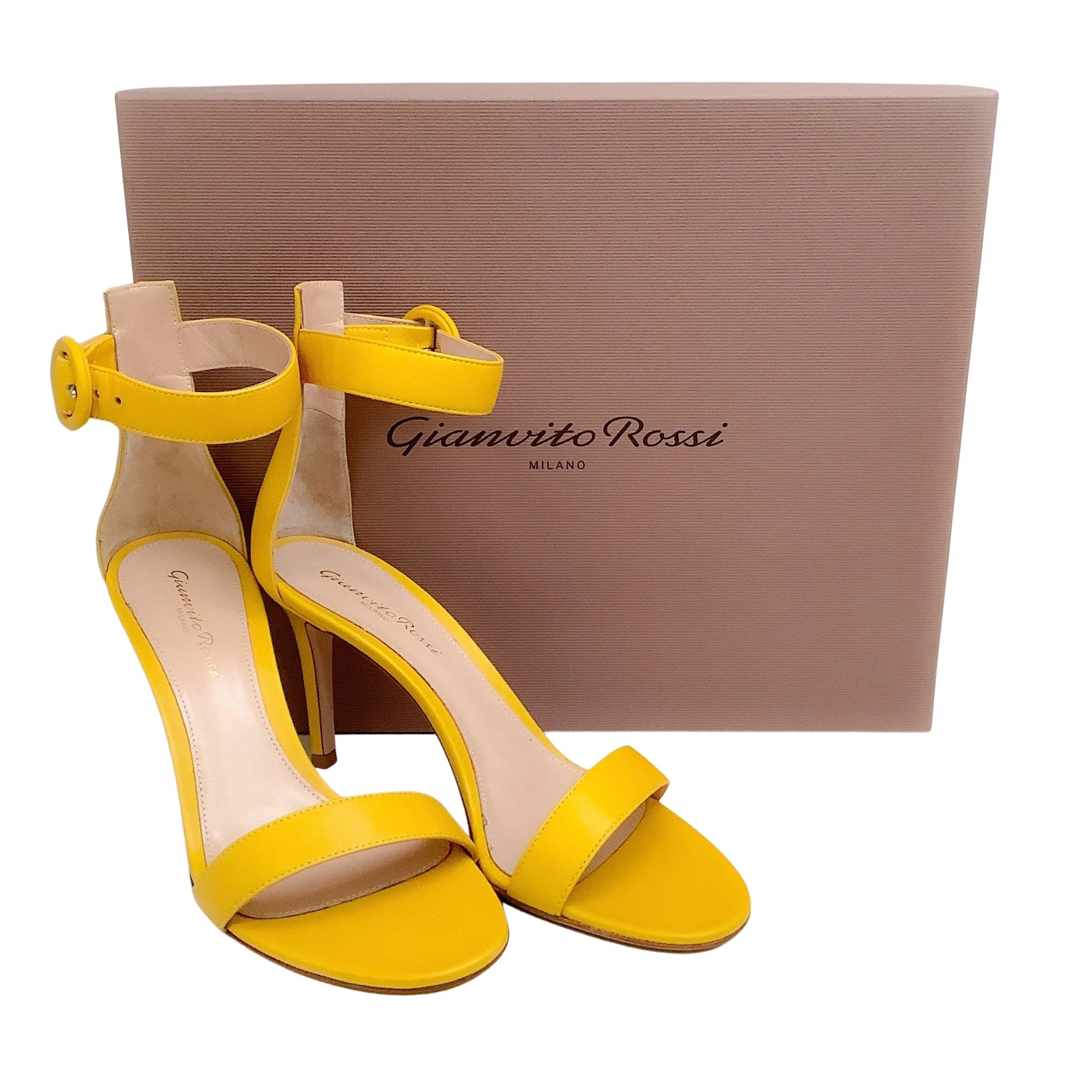 Gianvito Rossi Mimosa Leather Portofino 85 Sandals