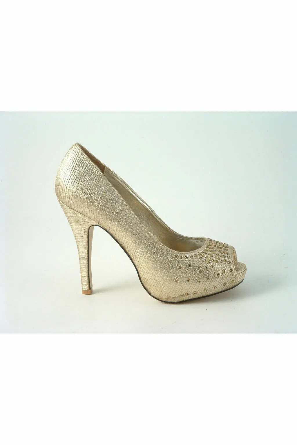 Glitz Shoes Sabatine Sparkle Peep-toe Shoes - Gold