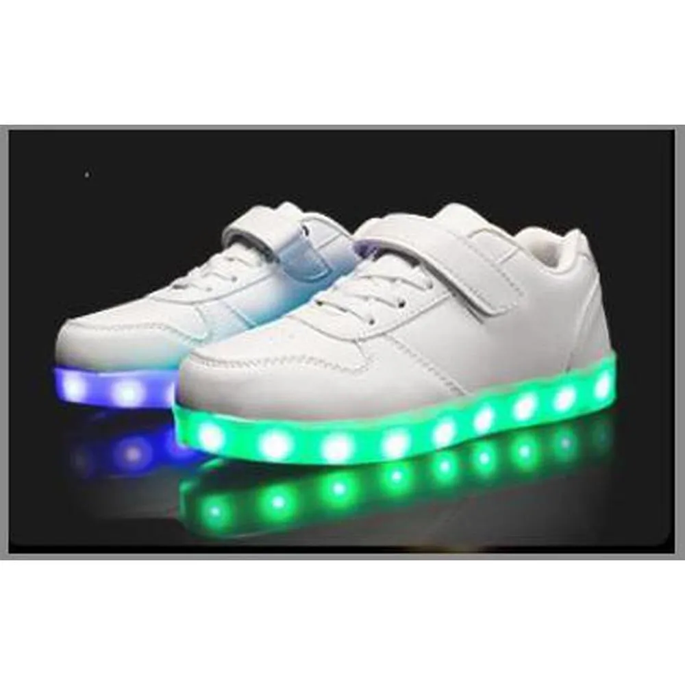 Glowing Night Led Shoes For Kids - White  | Led Light Shoes