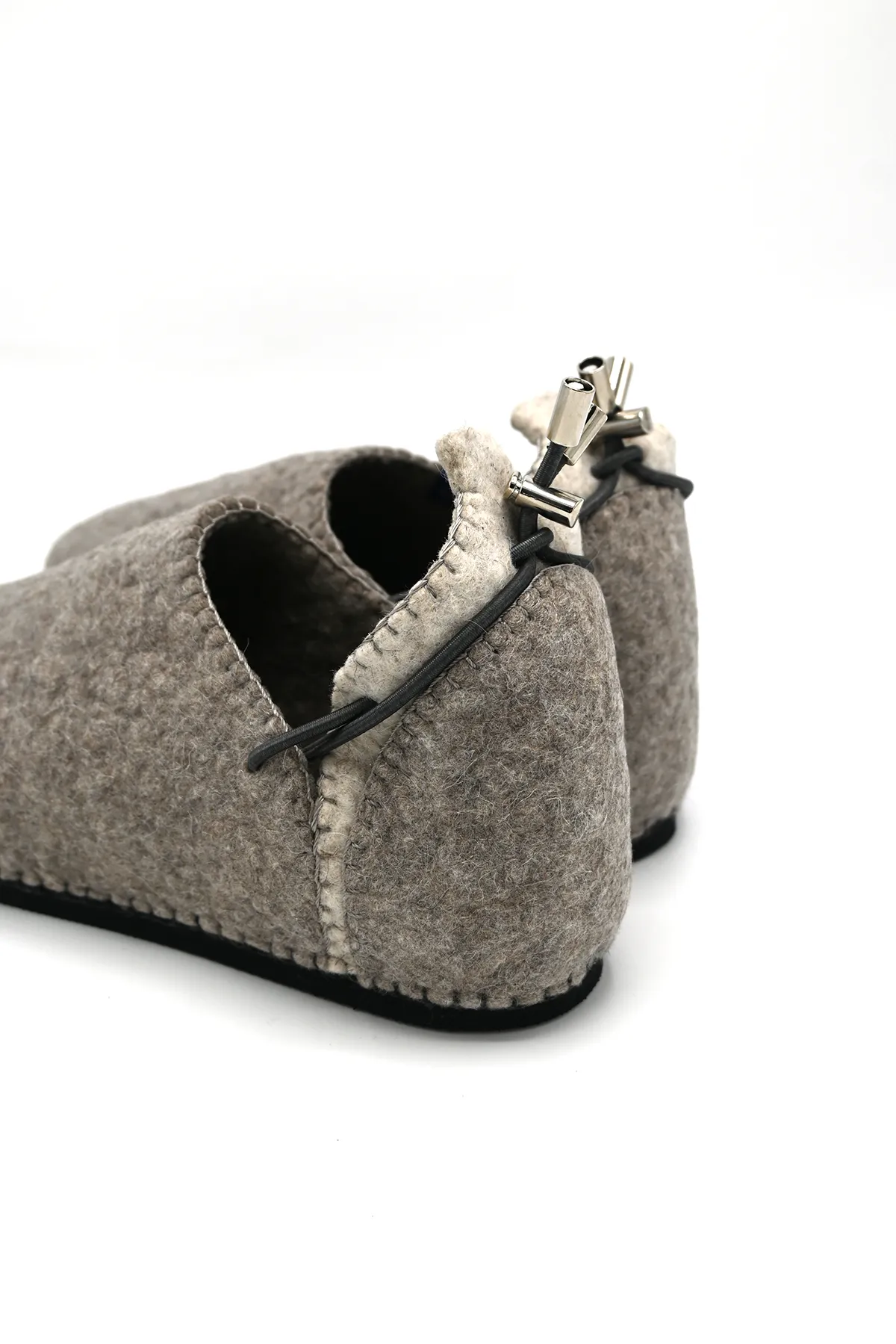 Handmade Wool Shoes Grey