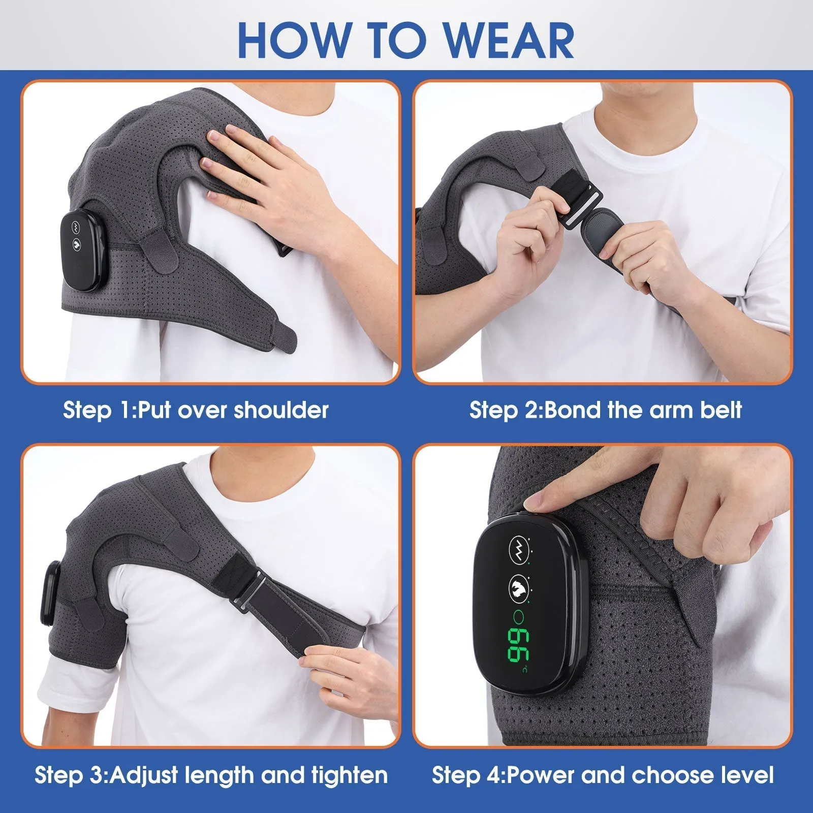 Heating Shoulder Brace Compression with Vibration