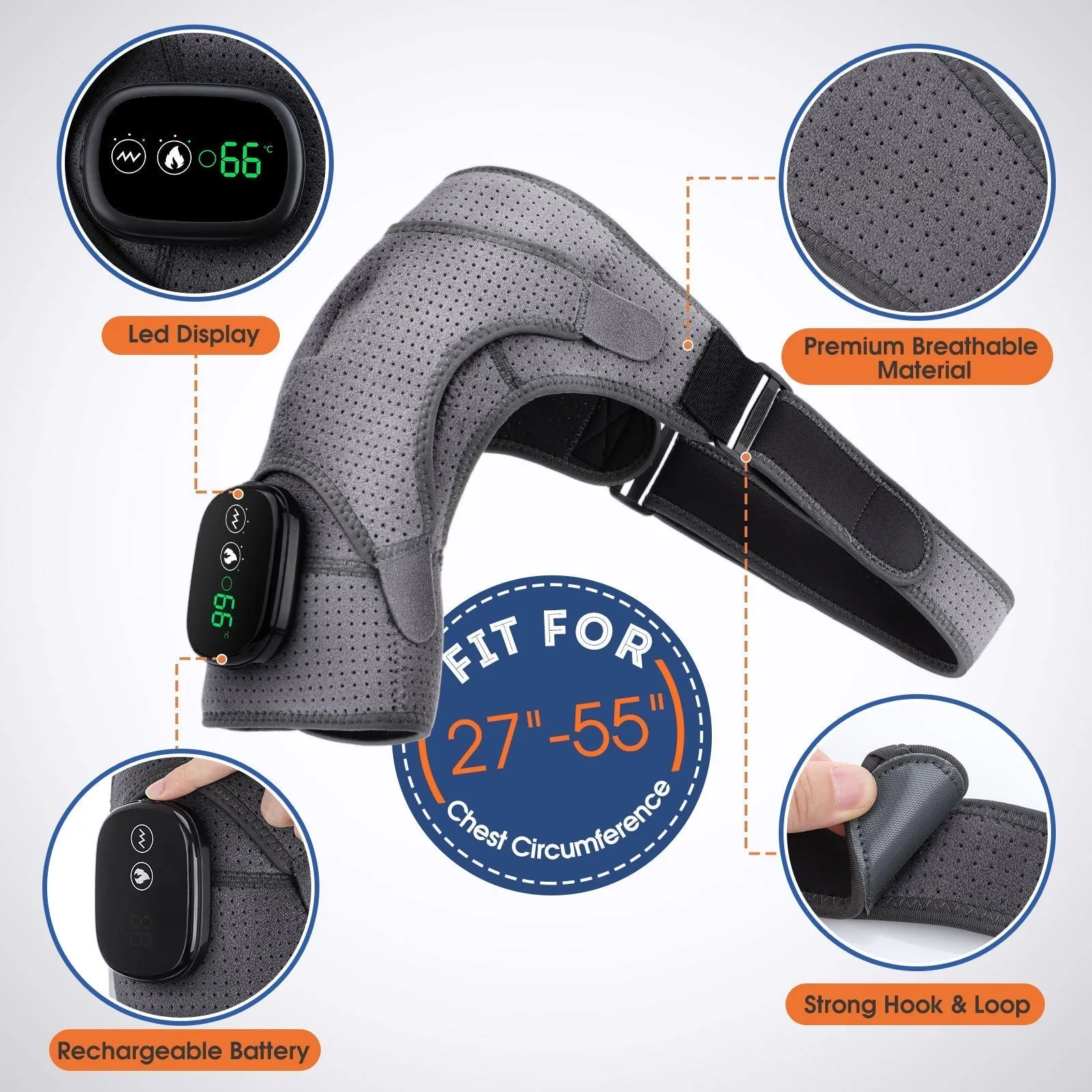 Heating Shoulder Brace Compression with Vibration