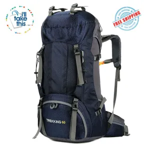 Hiking Camping Outdoor Backpacks 50 or 60L - Nylon Sport Bag for Camping, Travelling