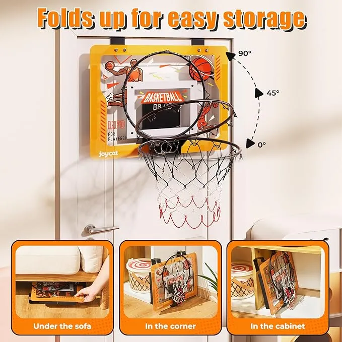 Indoor Basketball Hoop for Kids, Anti-Impact LED Lighting Hoop