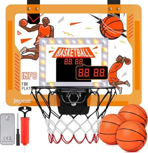 Indoor Basketball Hoop for Kids, Anti-Impact LED Lighting Hoop