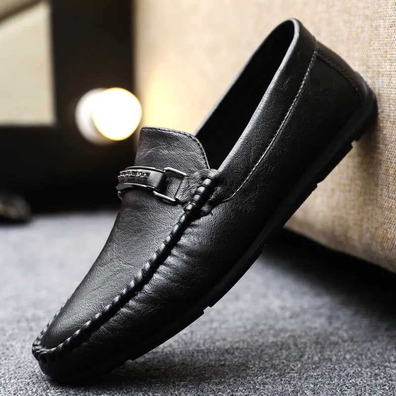 INSTOCK- New Breathable Men's Casual Leather Shoes Slip-on