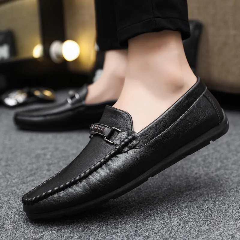 INSTOCK- New Breathable Men's Casual Leather Shoes Slip-on