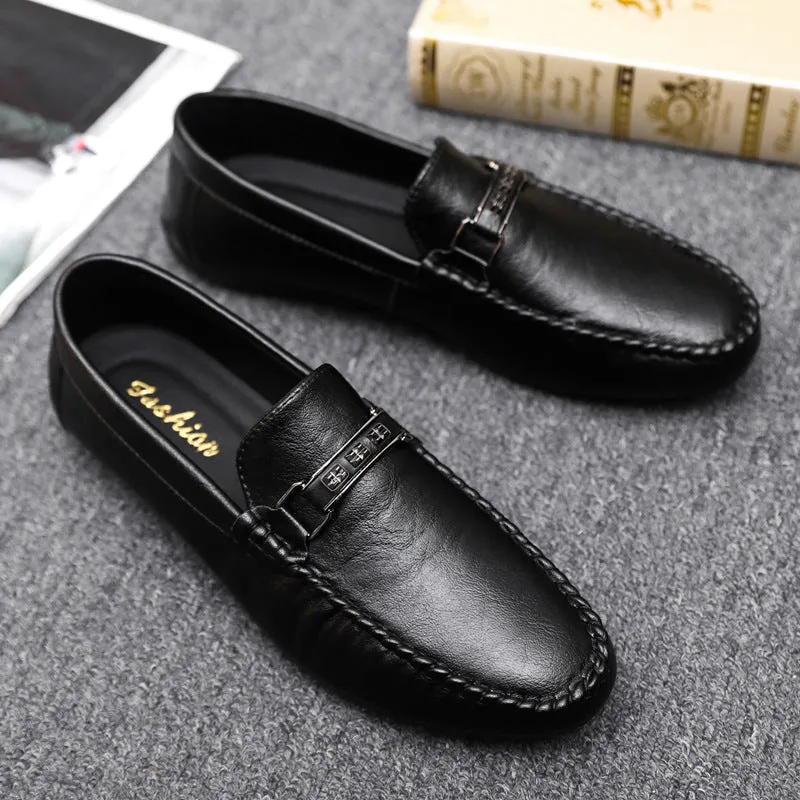 INSTOCK- New Breathable Men's Casual Leather Shoes Slip-on