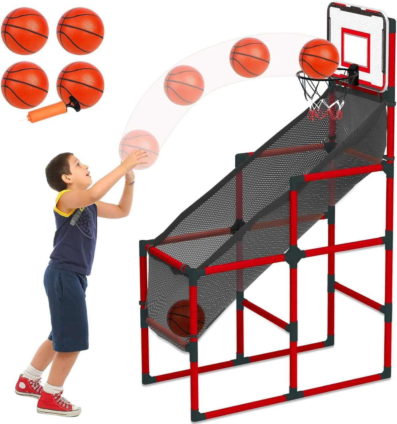 ITEM# 0197   Life Arcade Basketball Game with Electronic Arcade Basketball Hoop Indoor & Outdoor Shooting Game (Watch Video)