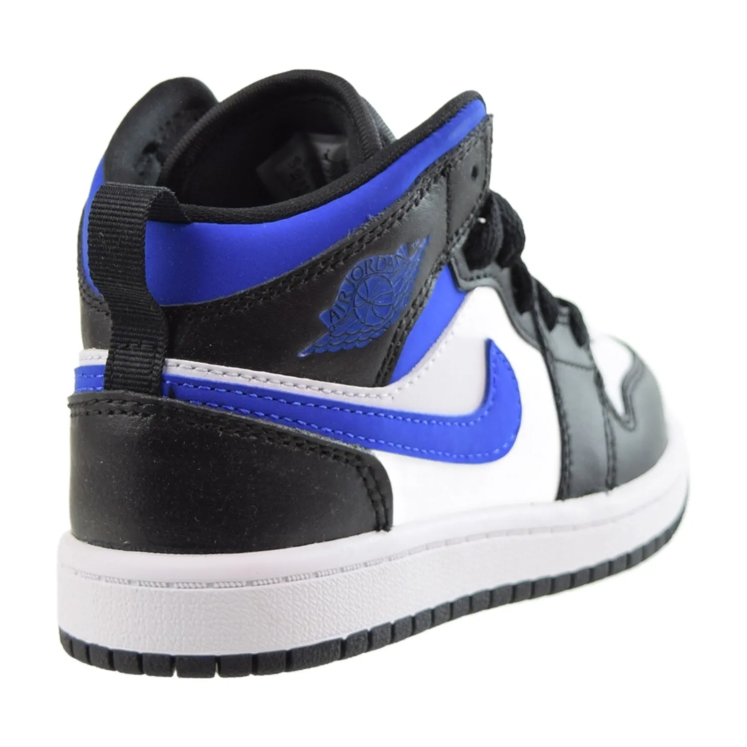 Jordan 1 Mid (PS) Little Kids' Shoes White-Black-Racer Blue