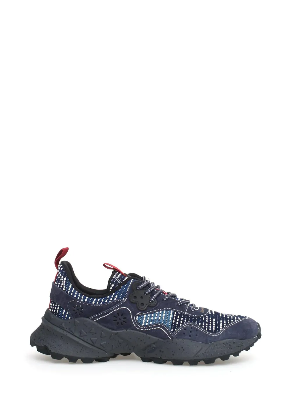 KOTETSU | Suede & Sashiko Canvas Sneaker | Navy/Blue