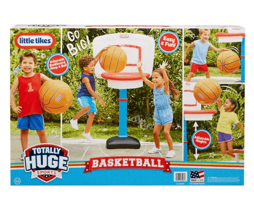 LITTLE TIKES  Totally Huge Sports Basketball Set: Go big, go team, and have larger-than-life fun playing basketball - 659898