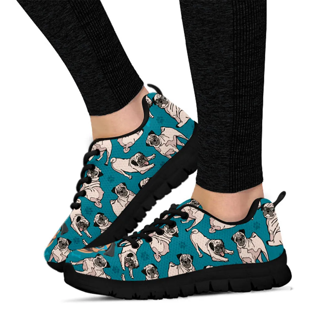 Love Pug Life Women's Athletic Sneakers