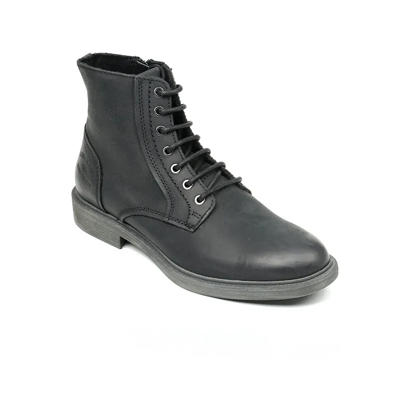 M-LF-0200341- Lace-up Leather Boots