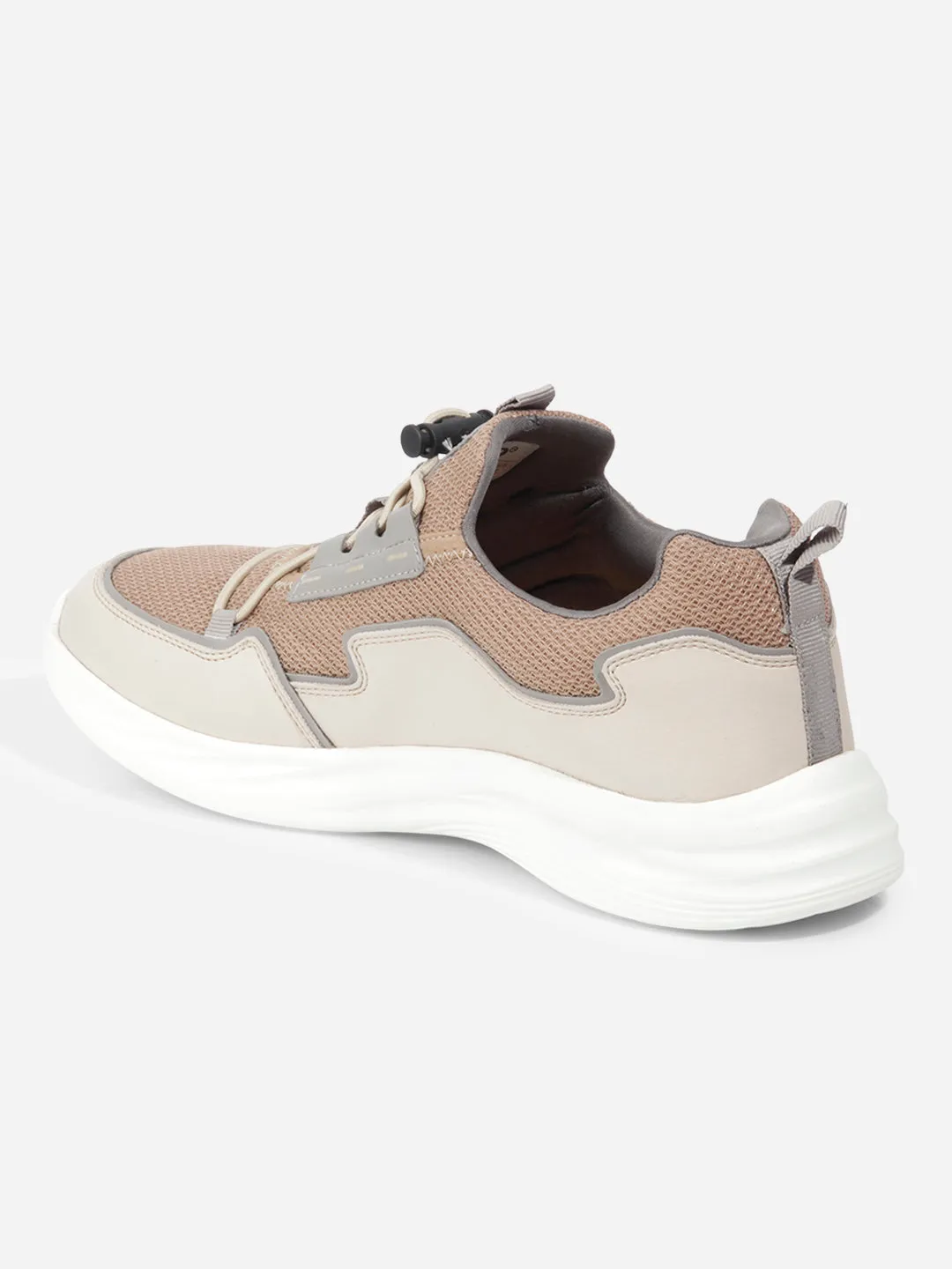 Men's Beige Textured Mesh Sneakers IX7131