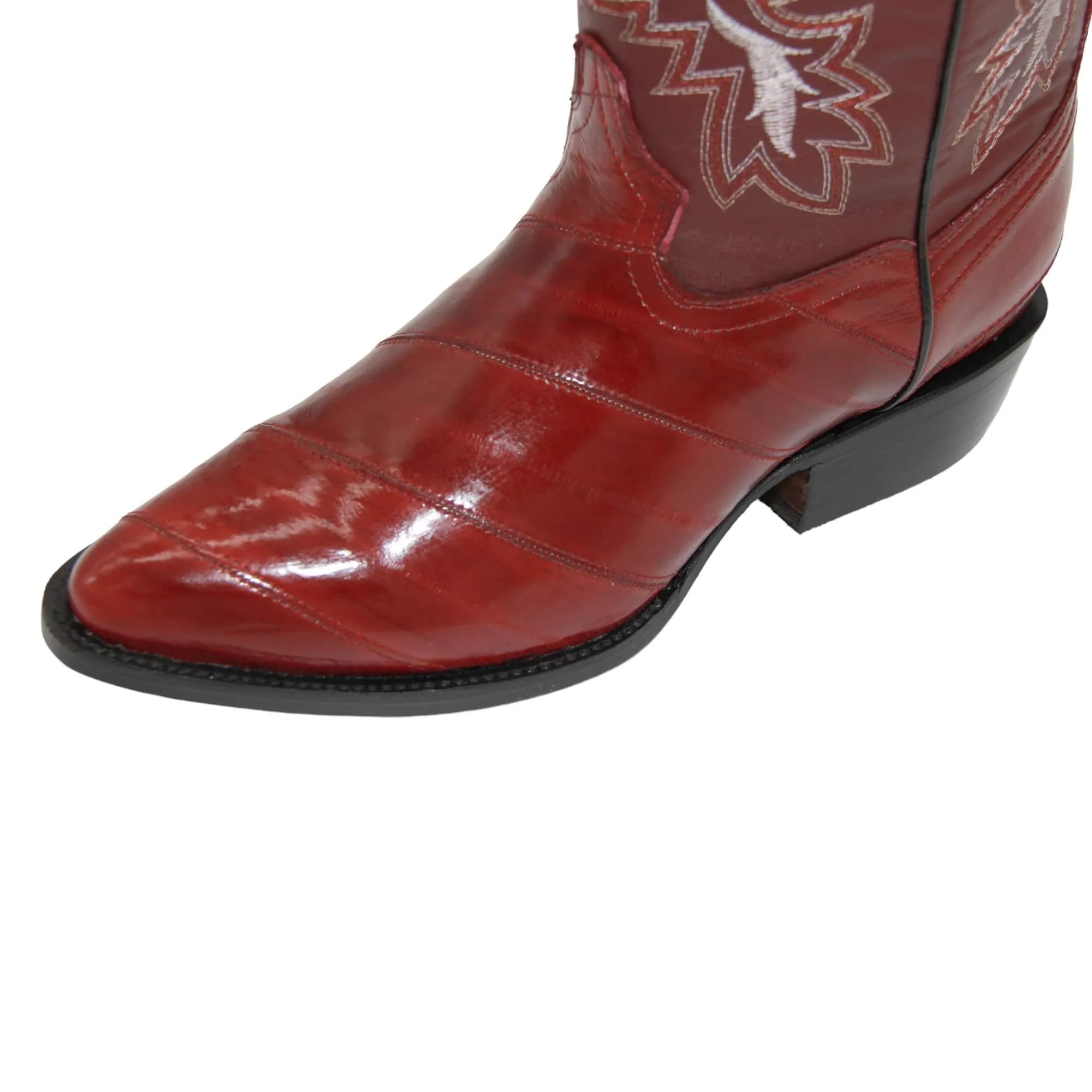 Men's Genuine EEL Skin J Toe Leather Cowboy Boots