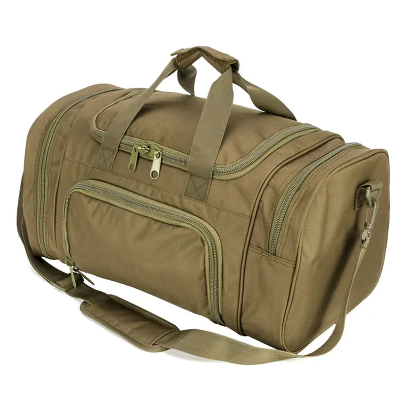 Military Tactical Travel Bag Men Outdoor Handbag Sports Luggage Bags Weekend Gym Hiking Trekking Bag with Shoes Compartment