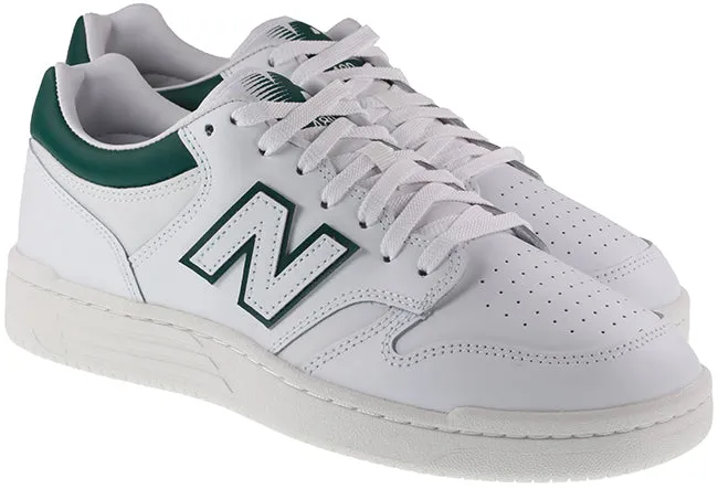 New Balance Trainers Mens 480 Leather White Timberwolf