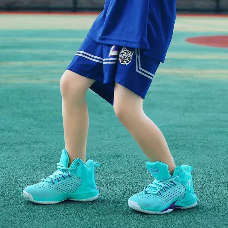 New Kids' Basketball Shoes – Breathable, Comfortable Sport Sneakers for Boys & Girls, Ideal for Outdoor Play and Gym Activities