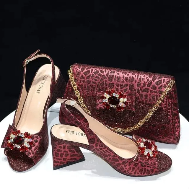 Nigerian Style Shoes and Bag Set