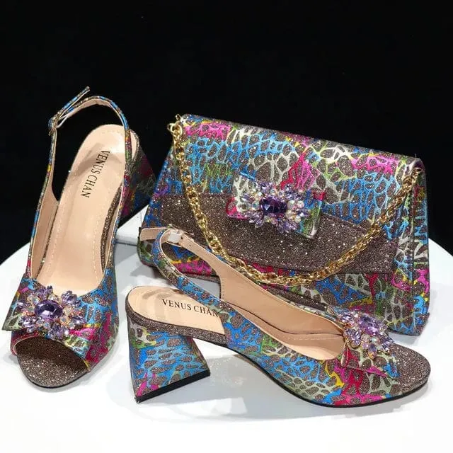 Nigerian Style Shoes and Bag Set