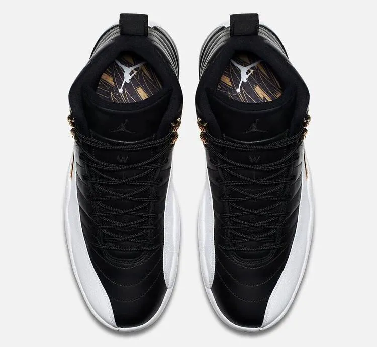 Nike Air Jordan 12 Retro 'Wings' Black White Gold Shoes Basketball Men !!! CYBER MONDAY SALE !!!