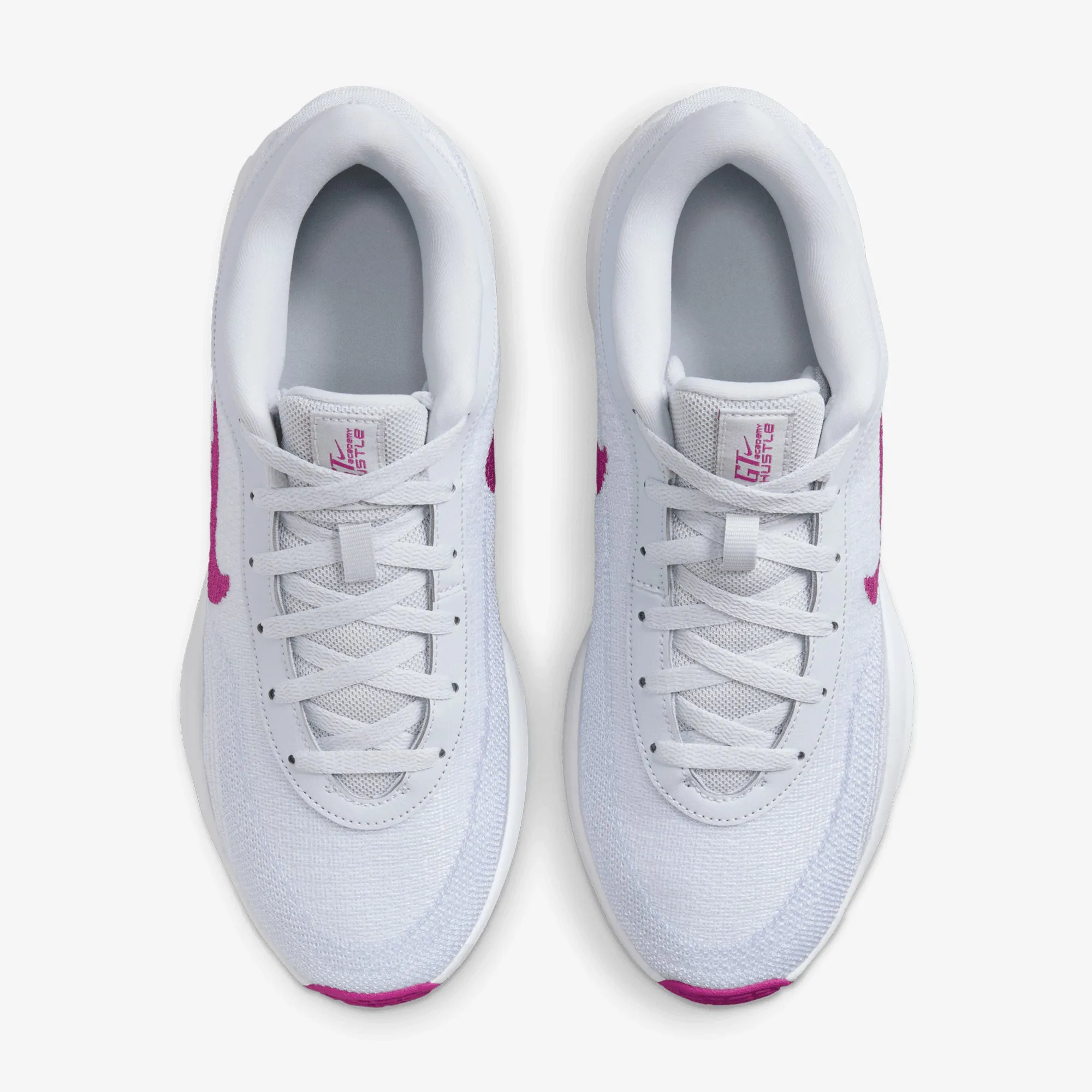 NIKE | G.T. HUSTLE ACADEMY EP { PURE PLATINUM/HOT FUCHSIA-WHITE