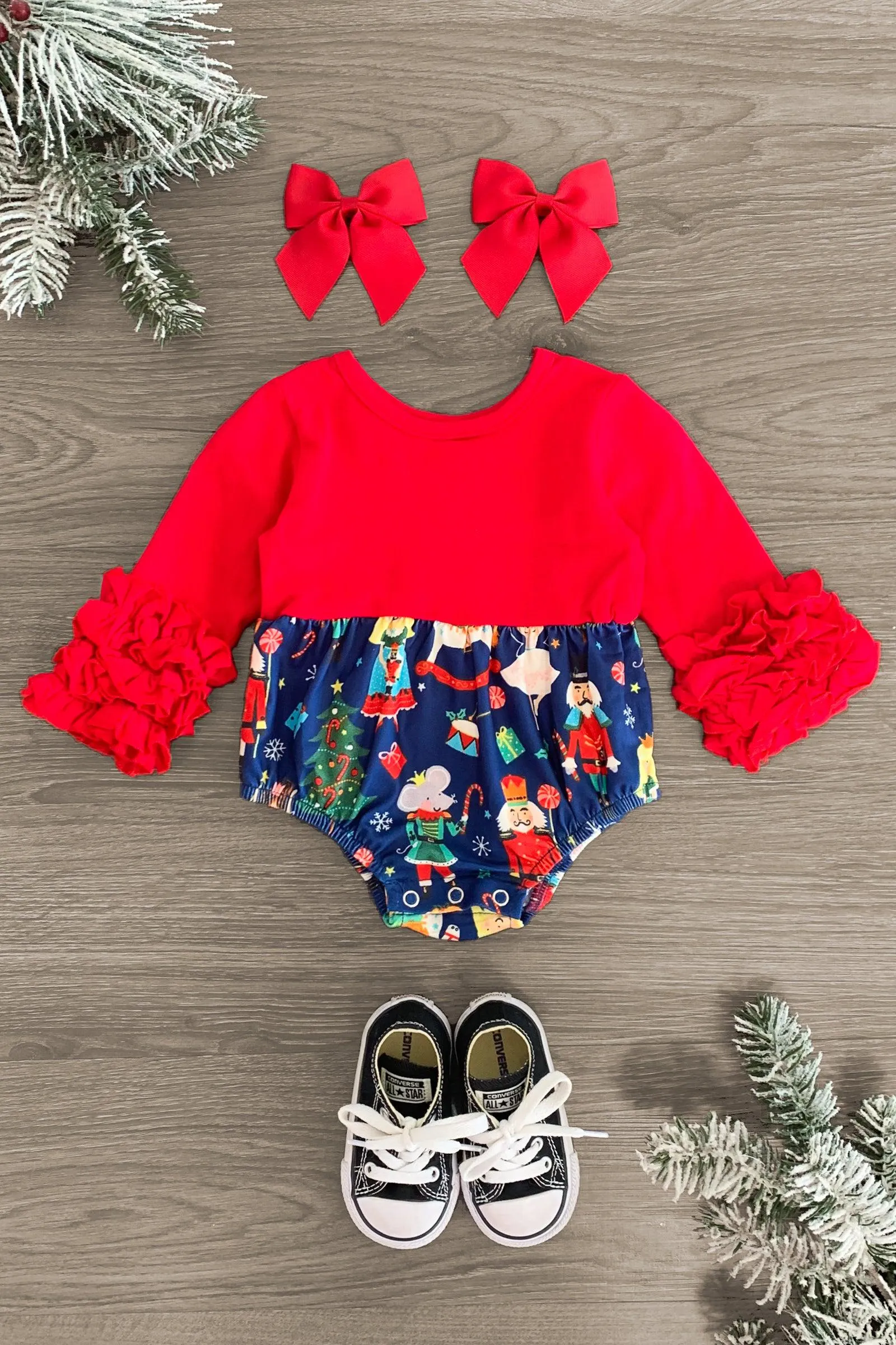 Nutcracker Ballet Dress & Baby Onesie