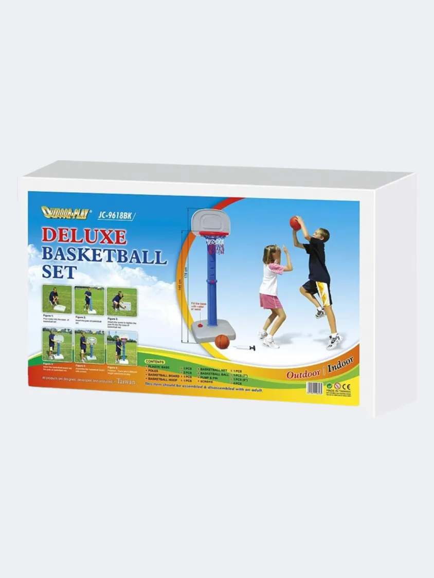 Outdoor Play Deluxe Basketball  Set Outdoor Ring Multicolor