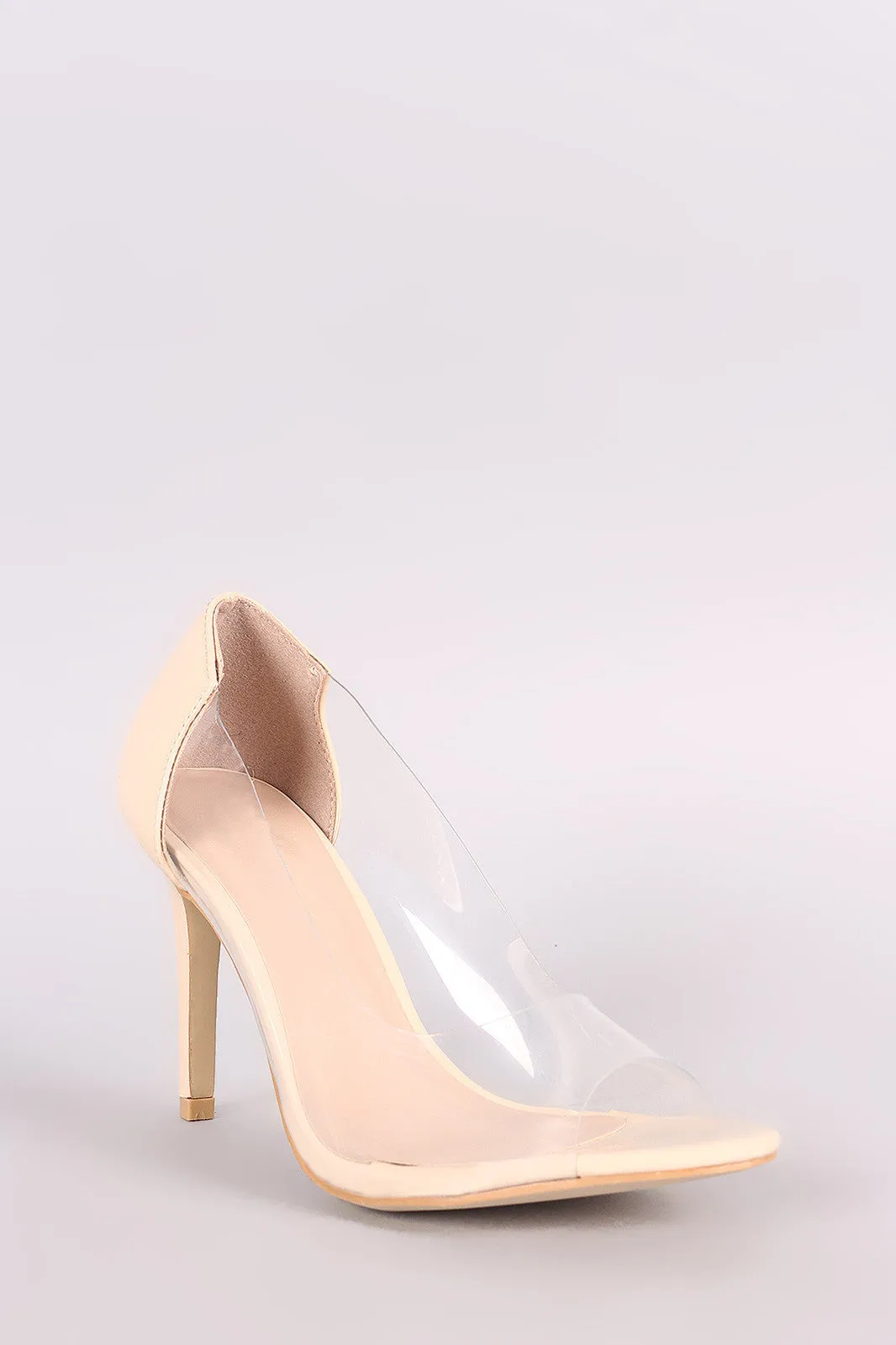 Peep Toe Lucite Stiletto Pump