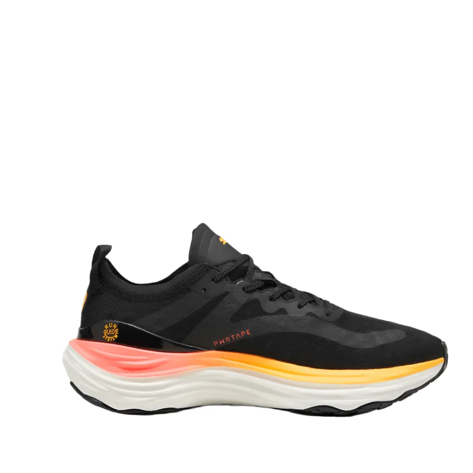 Puma Men's ForeverRun NITRO Running Shoes in Black-Sun Stream-Sunset Glow AW24