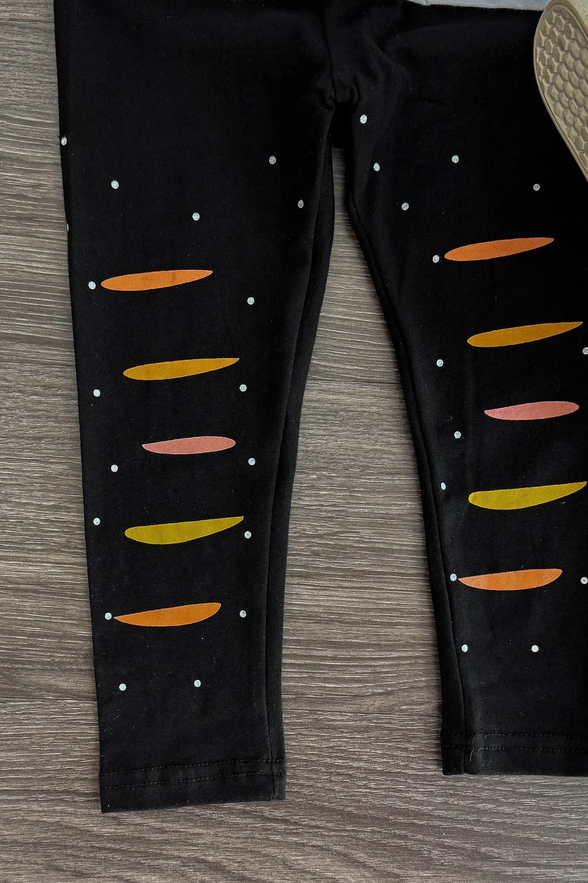 "Hello Fall" Black Legging Set