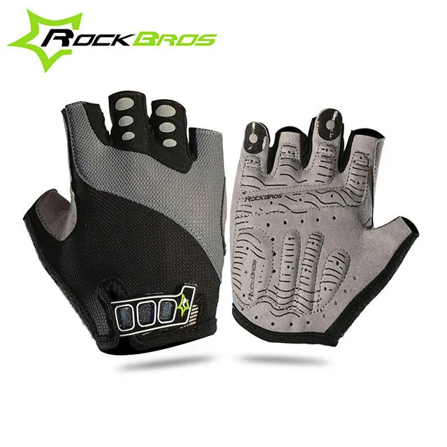 ROCKBROS Cycling Anti-slip Anti-sweat Men Women Half Finger Gloves Breathable Anti-shock Sports Gloves MTB Bike Bicycle Glove