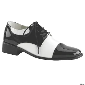 Shoe oxford bk and wt men lg