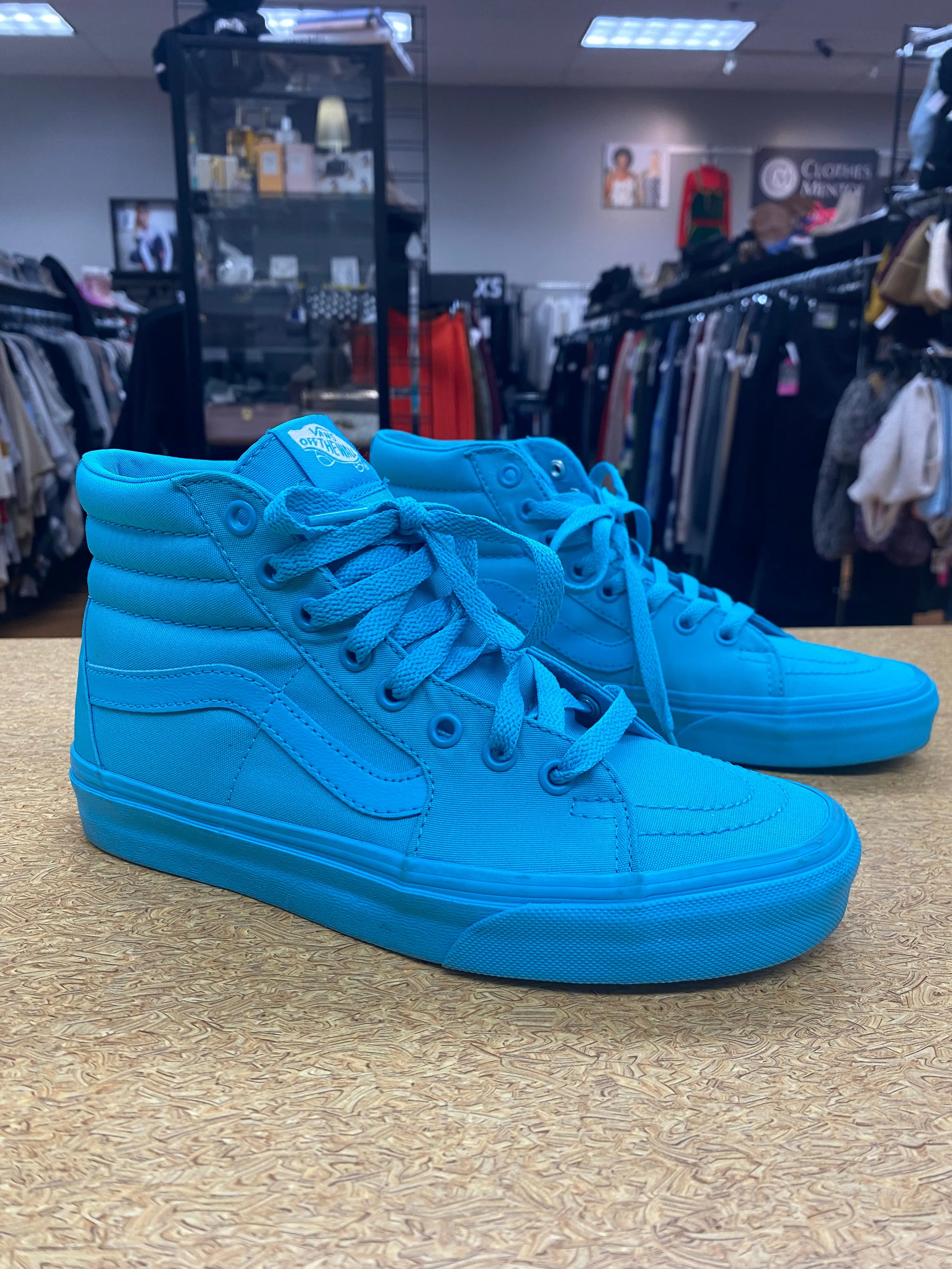 Shoes Athletic By Vans In Teal, Size: 7.5