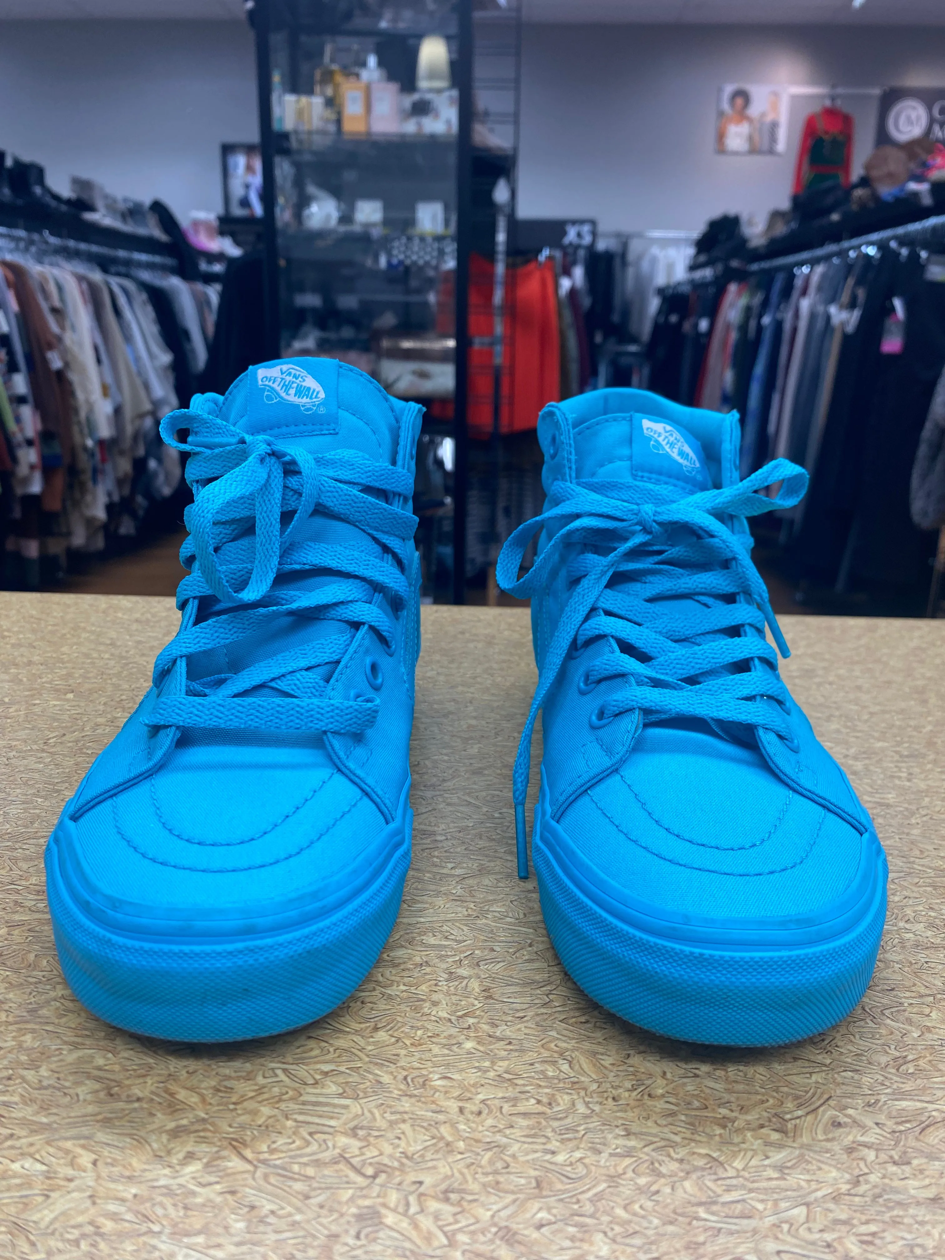 Shoes Athletic By Vans In Teal, Size: 7.5