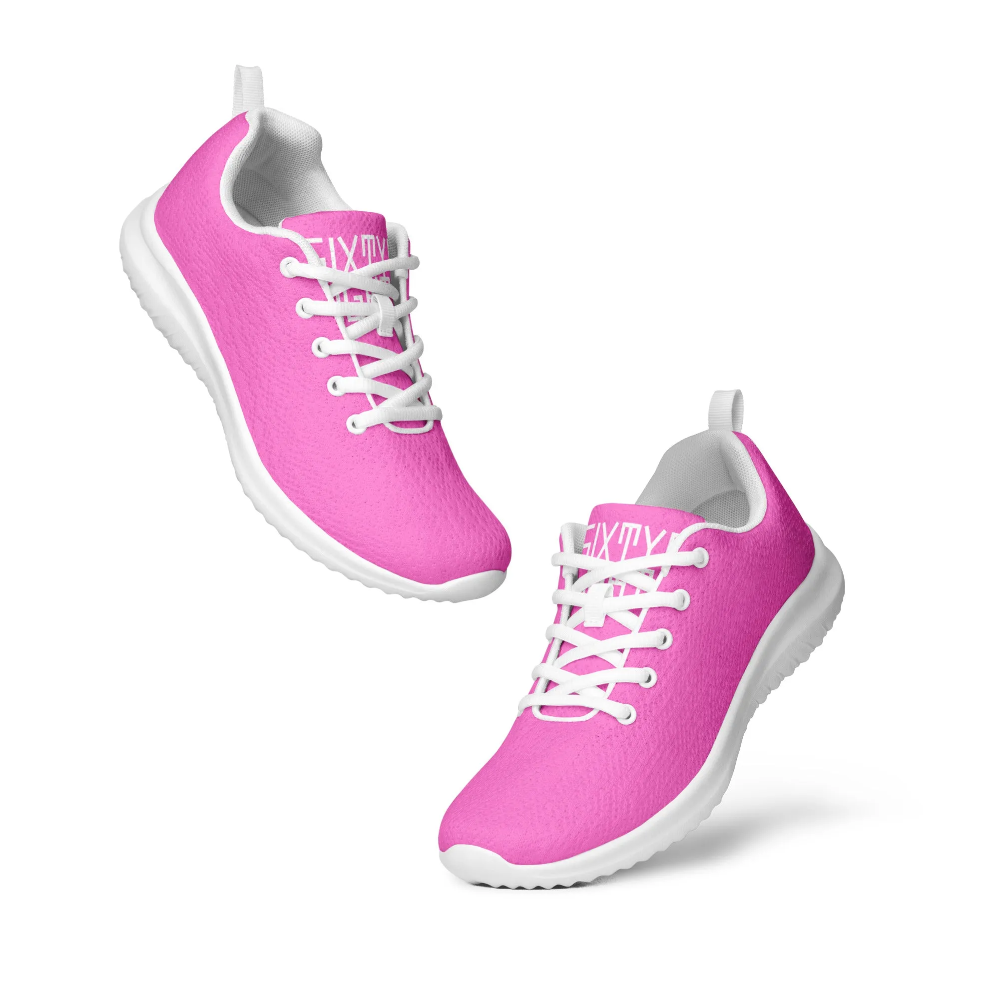 Sixty Eight 93 Logo White Pink Women’s Athletic Shoes