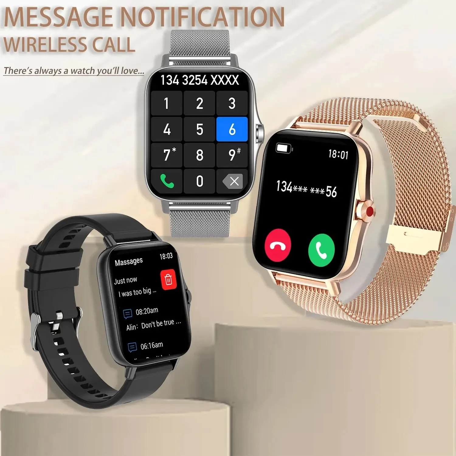 Smart Watch Touch Screen for iPhone/Android, Fitness Tracker/Sports Tracker Watch | Gift for Guys