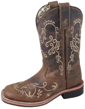 Smoky Mountain Youth Girls Marilyn Brown Leather Cowboy Boots