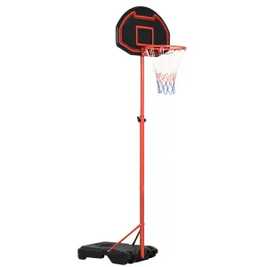 Steel Frame Adjustable Basketball Hoop Stand Black/Red