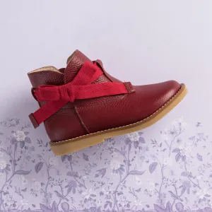 Sunny Bootie with Bow Red