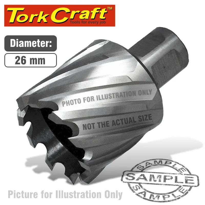 TORK CRAFT ANNULAR HOLE CUTTER HSS 26 X 30MM BROACH SLUGGER BIT TCAC026-1